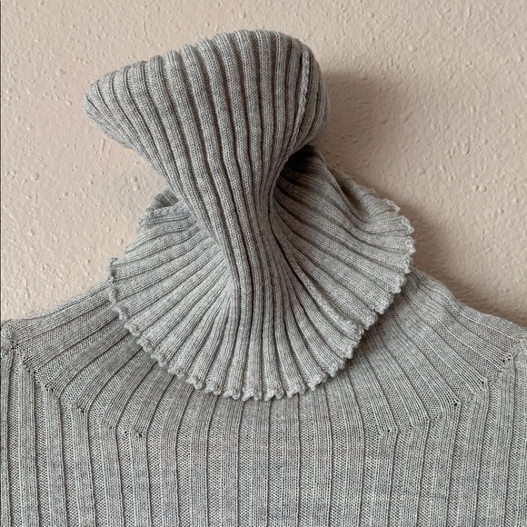 MINT Ann Demeulemeester Oversized Wool Turtleneck Light Gray S - Picture 2 of 4